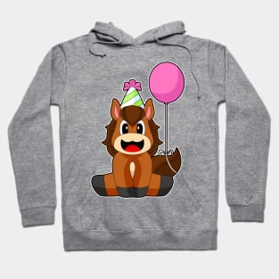 Horse Birthday Party hat Balloon Hoodie